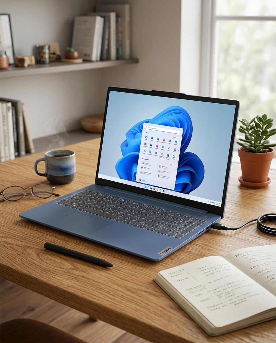 Laptop Lenovo 82X700K9YA IDEAPAD SLIM 3 15IRU8 BLUE, 15.6'', 1920x1080 FHD, TN, Anti-glare, Intel Core i3-1315U 6-Core do 4.5 GHz, Integrisana Intel UHD, 8 GB DDR5 RAM, 512 GB SSD